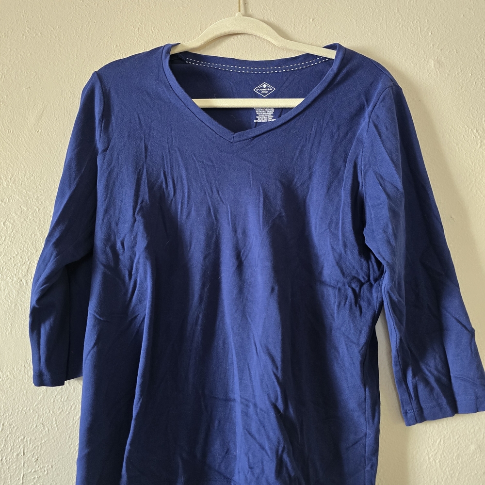 St. John's Bay Blue V-Neck Top